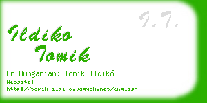 ildiko tomik business card